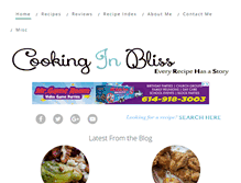 Tablet Screenshot of cookinginbliss.com